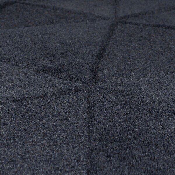 Ръчно изработен вълнен кръгъл килим в антрацитен цвят ø 160 cm Shard Charcoal – Flair Rugs