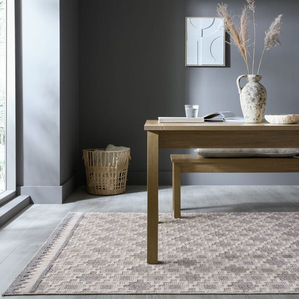 Сиво-бежов килим подходящ за пране 116x170 cm Graysen – Flair Rugs
