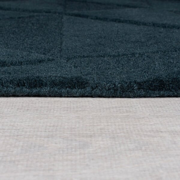 Тюркоазен ръчно изработен вълнен килим 120x170 cm Shard Teal – Flair Rugs