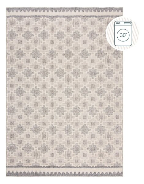 Сиво-бежов килим подходящ за пране 116x170 cm Graysen – Flair Rugs