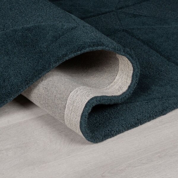 Тюркоазен ръчно изработен вълнен килим 120x170 cm Shard Teal – Flair Rugs