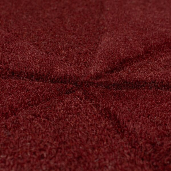 Ръчно изработен вълнен кръгъл килим в цвят бордо ø 160 cm Shard Red – Flair Rugs