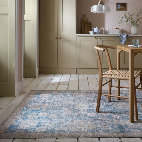 Син килим подходящ за пране 190x290 cm Orelia Global – Flair Rugs