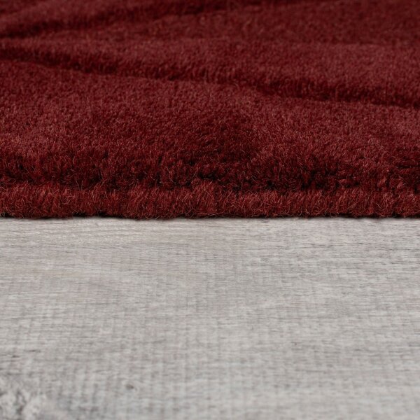 Ръчно изработен вълнен килим в цвят бордо 160x230 cm Shard Red – Flair Rugs