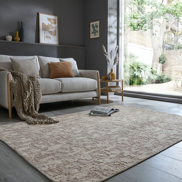 Сиво-бежов килим подходящ за пране 78x150 cm Connely – Flair Rugs