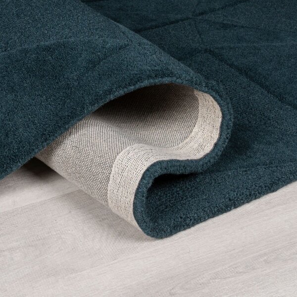 Тюркоазен ръчно изработен вълнен кръгъл килим ø 160 cm Shard Teal – Flair Rugs