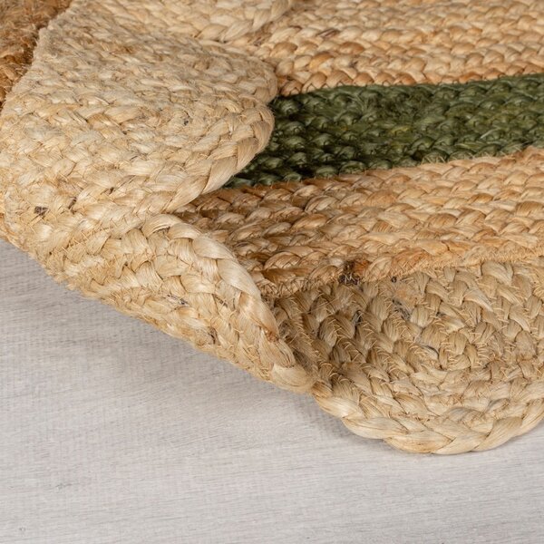 Ръчно изработен ютен килим в тъмнозелен и естествен цвят 120x170 cm Grace Green – Flair Rugs