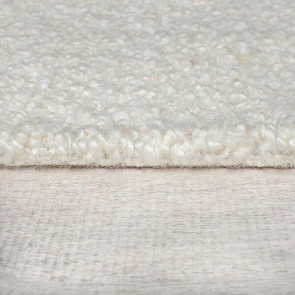 Кремав ръчно изработен килим със смес от вълна 120x170 cm Astera Linear – Flair Rugs