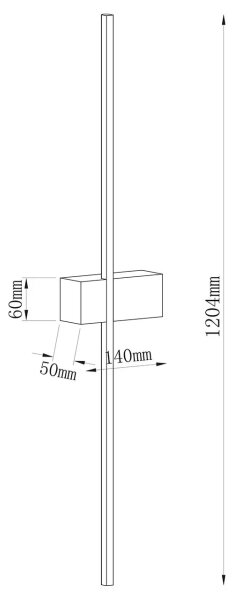 LED стенен аплик AISHA LED/20W/230V 4000K 120 cm златист