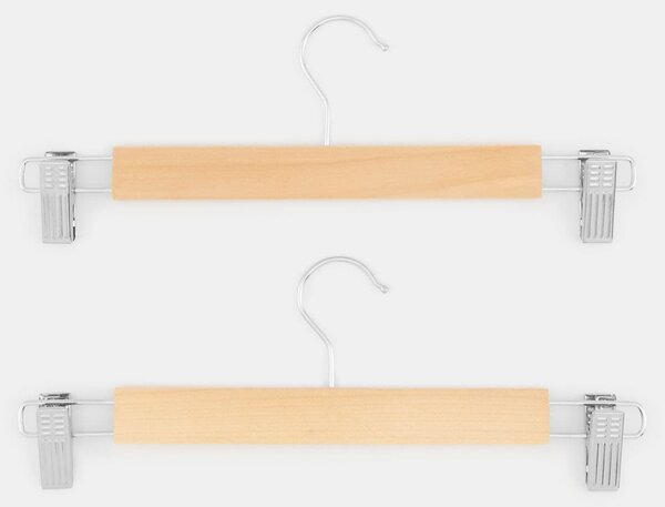 Sinsay - Дървени закачалки с щипки 2 pack - бежово