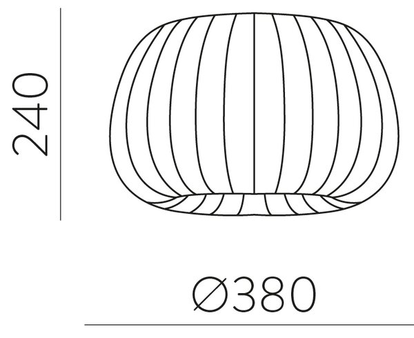Пендел ACB MIRTA 3055/38, 38 сm, Е27, бял