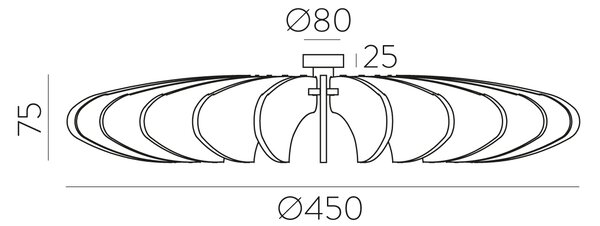 Стенна лампа ACB ROSA DEL DESIERTO 3912/45, 45 сm, E27, черна