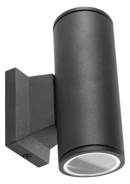 Aigostar - Екстериорен аплик 2xGU10/230V черен IP65 кръгъл