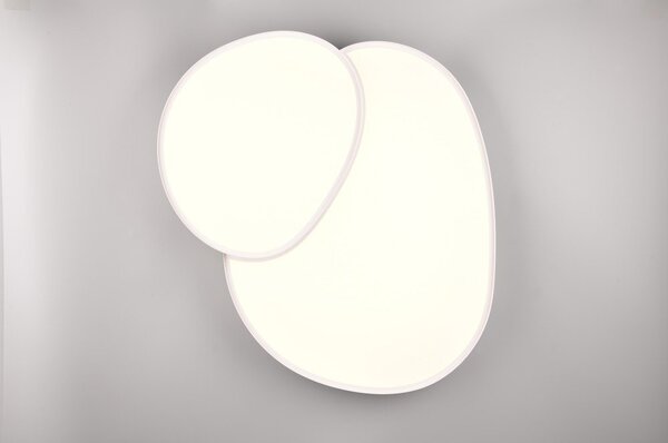 Бяла LED светлина за таван 63,5x77 см Rise - Trio