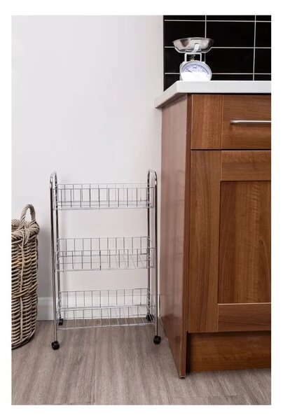 Метален подвижен рафт в сребристо 36x64 cm - Premier Housewares