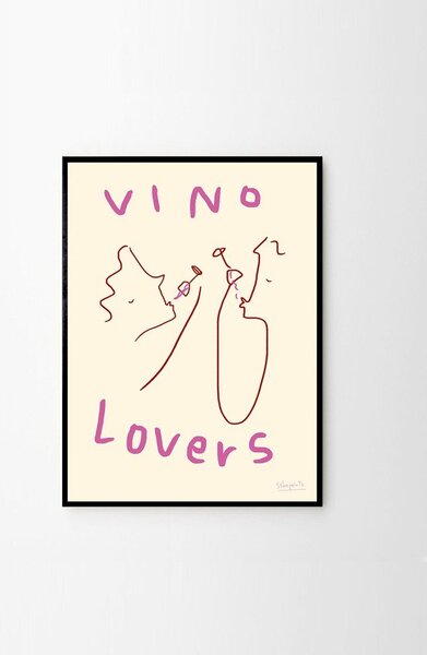 Постер 50x70 cm Vino Lovers – Ruby Hughes – The Poster Club