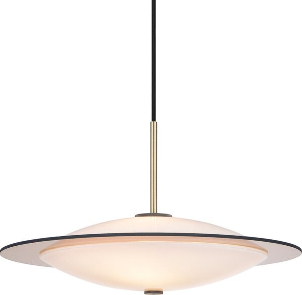 Halo Design 743629- Висящ полилей на кабел ORBIT 3xG9/7W/230V Ø 40 см бял/месинг/опушен