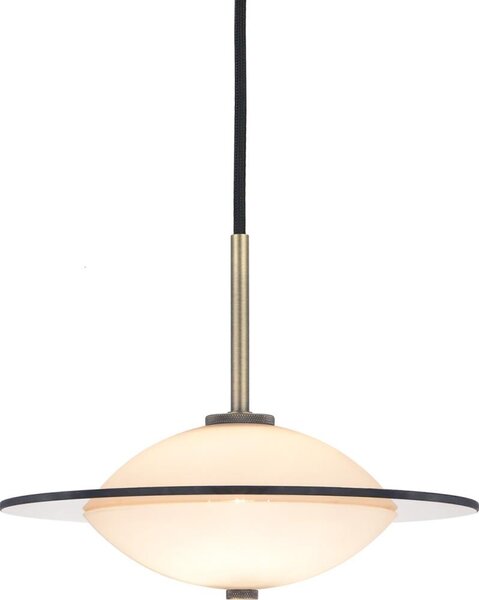 Halo Design 743599- Полилей на кабел ORBIT 1xG9/7W/230V Ø 24 см бял/месингов/димчат