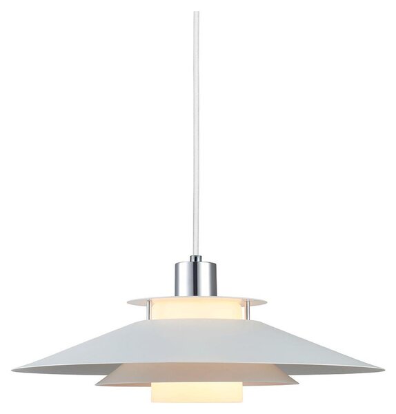 Halo Design 990792 - Полилей на кабел RIVOLI 1xE27/40W/230V Ø 40 см, бял/лъскав хром