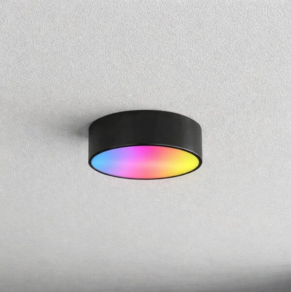 Brilagi -LED RGBW димируемо плафонно осветително тяло за баня CLARE 1xE27/9W/230V IP54 Wi-Fi черно