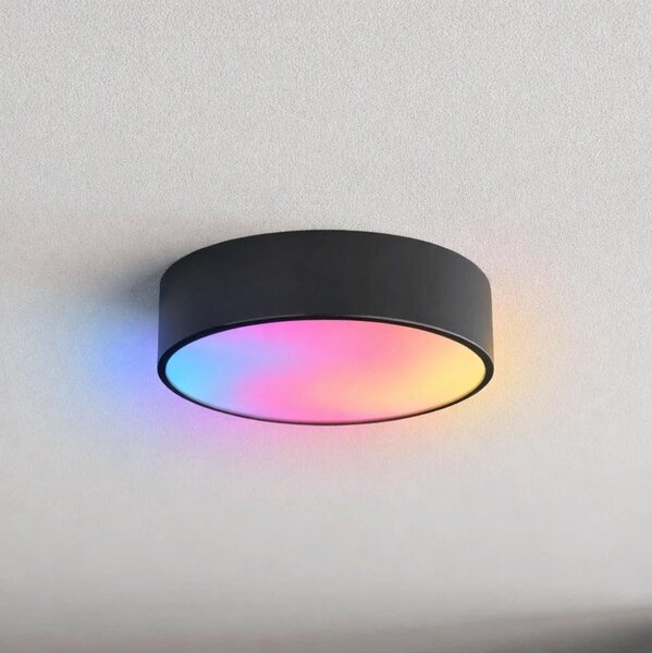 Brilagi - LED RGBW димируемо таванно осветително тяло CLARE 2xE27/9W/230V Wi-Fi черно