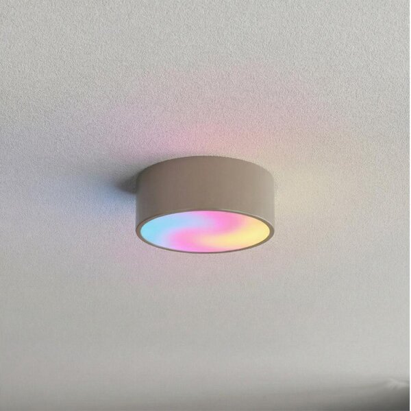 Brilagi-LED RGBW димируемо таванно осветително тяло за баня CLARE 1xE27/9W/230V IP54 Wi-Fi бежово