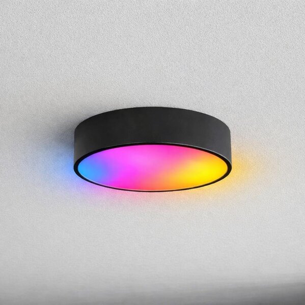 Brilagi - LED RGBW димируемо таванно осветително тяло за баня CLARE 2xE27/9W/230V IP54 Wi-Fi черно