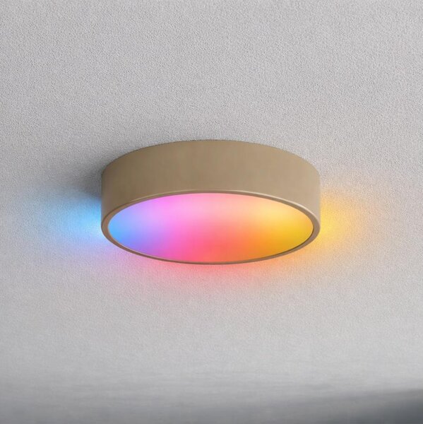 Brilagi-LED RGBW димируемо таванно осветително тяло за баня CLARE 2xE27/9W/230V IP54 Wi-Fi бежово
