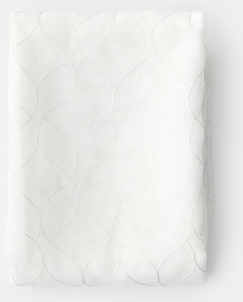 Sinsay - Комплект пердета на лента с блестяща геометрична бродерия 2 pack - бял