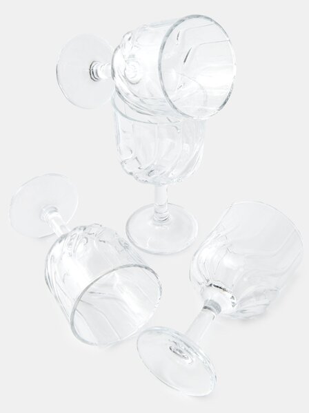 Sinsay - Чаши на столче с релефен мотив 4 pack - clear