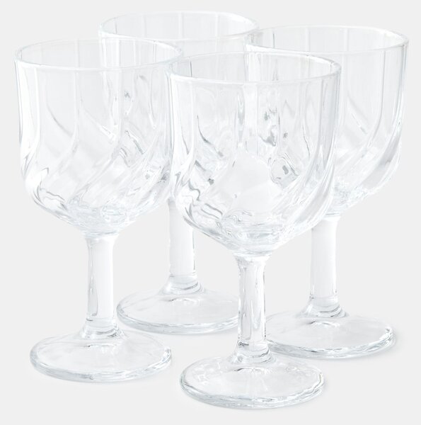 Sinsay - Чаши на столче с релефен мотив 4 pack - clear
