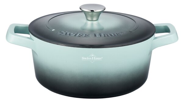 Тенджера Swiss Haus SH-ZC24G, 24х11 см, 4.2 л, Sapphire-керамично покритие, Индукция, Тюркоаз