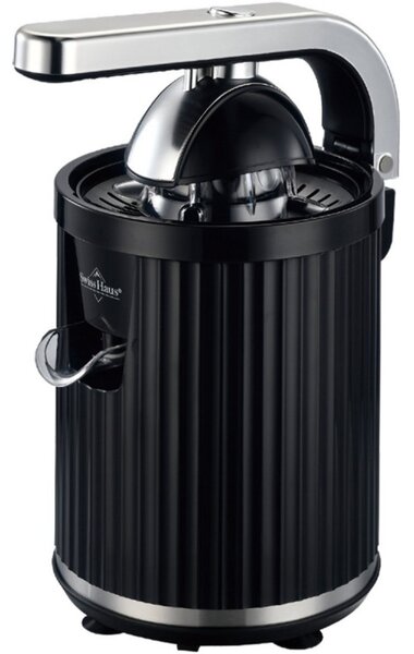 Електрическа цитрус преса Swiss Haus SH-CJ23, 300W, 1.2 л, Филтър, 2 конуса, Без BPA, Двупосочно въртене, Лост за притискане, Черен