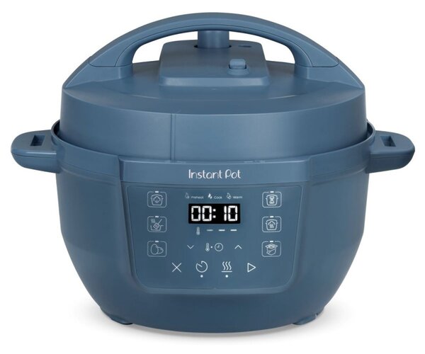 Мултикукър Instant Pot Classic Mini 140800701, 800W, 3.8 л, 7 програми, Favorite бутони, LCD дисплей, Неръждаема стомана, Син