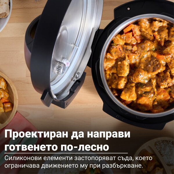 Мултикукър Instant Pot Classic Mini 140800801, 800W, 3.8 л, 7 програми, Favorite бутони, LCD дисплей, Неръждаема стомана, Бял