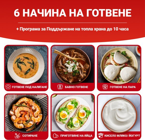 Мултикукър Instant Pot Classic Mini 140800801, 800W, 3.8 л, 7 програми, Favorite бутони, LCD дисплей, Неръждаема стомана, Бял
