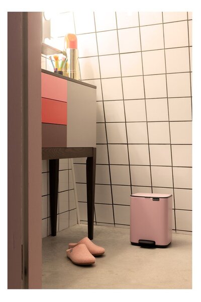 Розово стоманено кошче за боклук с педал 4 l Bo – Brabantia