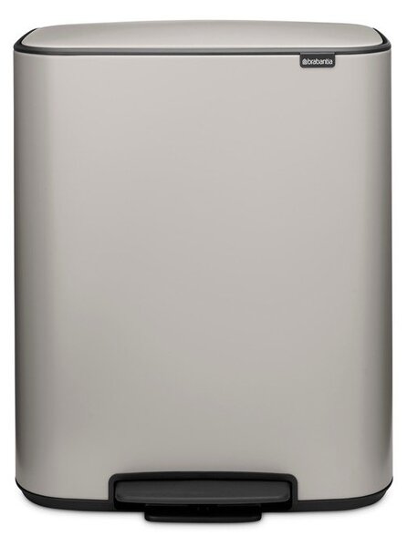 Светлосиво стоманено кошче за боклук с педал 60 l Bo – Brabantia
