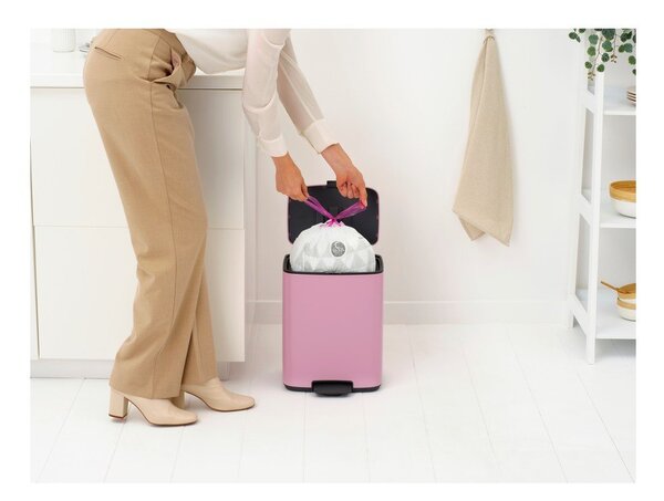 Розово стоманено кошче за боклук с педал 12 l Bo – Brabantia