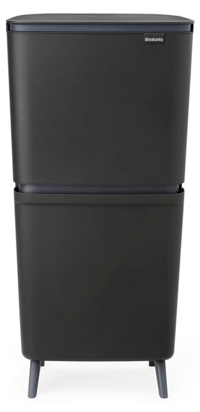 Тъмносиво пластмасово кошче за боклук 20+25 l за рециклиране SortUp Recycle Hi – Brabantia