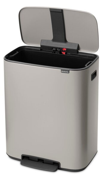 Светлосиво стоманено кошче за боклук с педал 60 l Bo – Brabantia