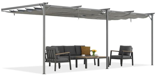Антрацитен навес за тераса Santana 3x6m Garden Point