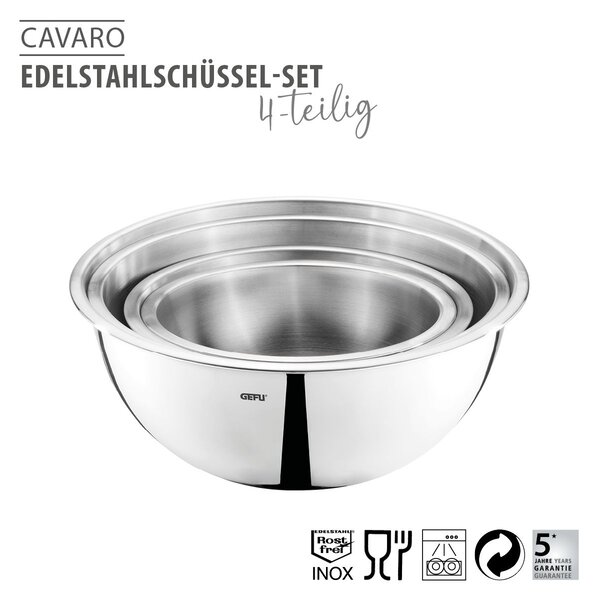GEFU Комплект 4бр стоманени купи “CAVARO“