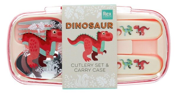 Детски прибори за хранене 2 бр. от неръждаема стомана Baby Dinos – Rex London