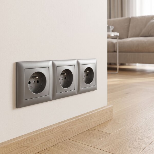 Тройна рамка за контакти OSTE JNH015-3F Grey