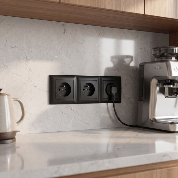 Тройна рамка за контакти OSTE JNH015-3F Black