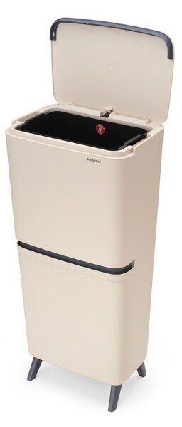 Светлосиво пластмасово кошче за боклук 20+25 l за рециклиране SortUp Recycle Hi – Brabantia