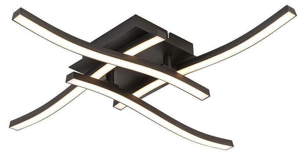 Плафон RIVER LED, черен, 24W, 4000K