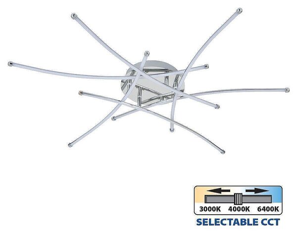 Плафон ANETA LED, хром, 40W, 3000-6400K
