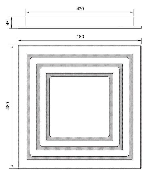 Плафониера DAKOTA LED, 102W, RGB, 3000-6000K